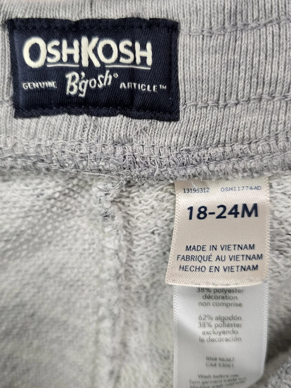 OshKosh B'gosh Marled Gray & White Jogger Sweatpants